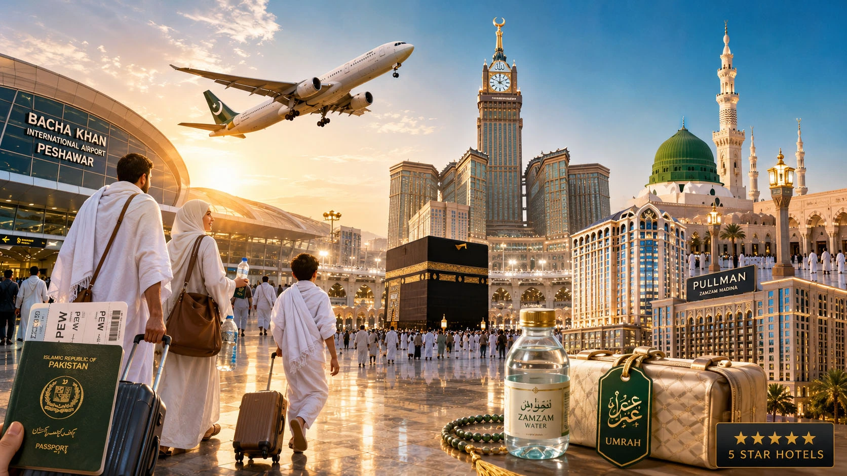 5-Star Premium Umrah Package from Peshawar – 10 Nights